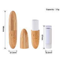 Emballage de tube de rouge à lèvres biodégradable écologique de marque privée 5g 5ml tubes de bambou naturel conteneur de baume à lèvres en bambou vide