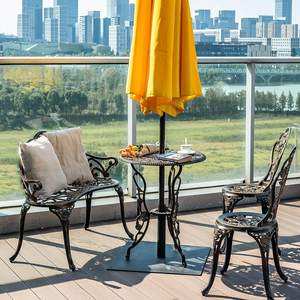 Danlong 4-Piezas Jardín al aire libre Balcón Patio Muebles de aluminio fundido Patio Set <span class=keywords><strong>Bistro</strong></span> Chair - Product Image 2