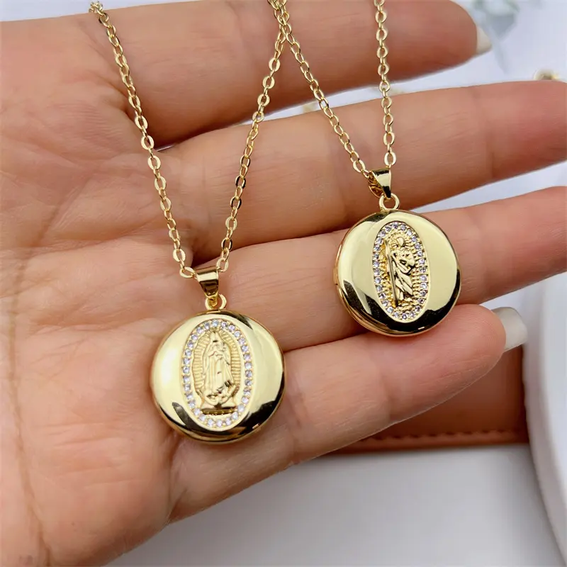 Vintage Popular Fashion Choker Necklace for Women Punk Frames Can Open Locket Round Pendant Necklace For Women Jewelry
