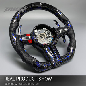 Volante in fibra di carbonio forgiato per BMW F30 F31 F34 F35 F80 F82 M3 <span class=keywords><strong>Sport</strong></span> modello <span class=keywords><strong>M</strong></span> serie 3 <span class=keywords><strong>Sport</strong></span> Blue - Product Image 3
