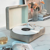 Usine personnalisée Vintage Bluetooth Gramophone lecteur de musique classique vinyle tourne-disque boîte avec multi-fonction