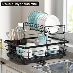 Tapete <span class=keywords><strong>Escurridor</strong></span> <span class=keywords><strong>de</strong></span> <span class=keywords><strong>Platos</strong></span> <span class=keywords><strong>de</strong></span> Acero al Carbono Negro, <span class=keywords><strong>Grande</strong></span>, para Encimera <span class=keywords><strong>de</strong></span> Cocina, Absorbente <span class=keywords><strong>de</strong></span> Agua, con Fácil Montaje para <span class=keywords><strong>Platos</strong></span> y Tazones - Product Image 3