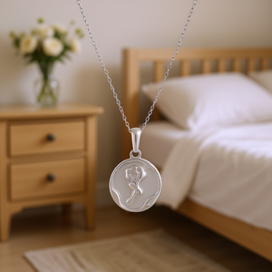 เอมี่ เอมี่สร้อยคอแฟชั่น จี้รูปดอกไม้ชุบเงินสำหรับผู้หญิง เครื่องประดับของขวัญสไตล์คลาสสิก - Product Image 2