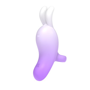 Doigtier vibrant en silicone et ABS en forme de lapin pour stimulation adulte des mamelons et du clitoris - Product Image 3