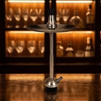 Nouveau modèle de chicha arabe en acier inoxydable, finition mate givrée, design en forme de poire, avec embout à insertion directe, livrée givrée