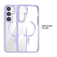 Étui de téléphone, coque de téléphone, anneaux métalliques pour appareil photo, coque antichoc en TPU et PC, coque transparente pour S24 Plus Ultra