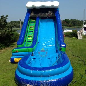 Tobogán Acuático Inflable Azul Verde <span class=keywords><strong>con</strong></span> <span class=keywords><strong>Piscina</strong></span>, Tobogán Inflable Comercial para Niños para Fiestas de Verano y Diversión al Aire Libre - Product Image 1