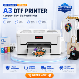 Imprimante DTF Pro A3 2026 avec tête XP600 - Machine de transfert thermique haute vitesse 330 mm rouleau à rouleau pour l'impression des startups - Product Image 1