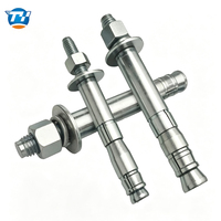Ancrage mécanique à expansion sous coupure de taille M8-M20, boulon en acier galvanisé anti-corrosion pour support de tuyauterie d'incendie