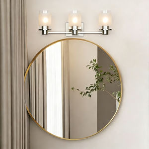 Appliques murales modernes à intensité variable 2700K avec interrupteur, en métal et verre, pour éclairage intérieur - Product Image 5