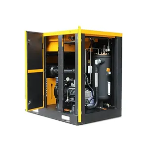 Compresor de aire estacionario de gran oferta, compresor de aire de tienda de alimentos de alta presión, compresor de tornillo de 20hp AC POWER 7.5kw
