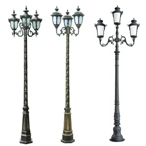 Lampadaire Led étanche en aluminium E27, Style européen classique, éclairage d'extérieur, lampe de jardin, lampadaire de rue Antique, 2022