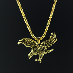 Collar con colgante de Halcón Milenario y águila, colgante de calidad de moda, diseño Hip Hop, de Metal, Vintage, oro antiguo, búho - Product Image 3