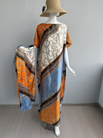 Ensemble 2 pièces Abaya style Dubaï respirant printemps, Robe longue Kaftan soyeuse élégante, Robe musulmane avec foulard, Grandes tailles pour femmes