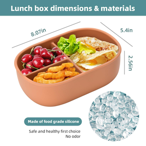Reusable Bento <b>Box</b> with <b>Removable</b> Divider Portable School Lunch <b>Box</b> with Band Picnic Snack Container Plastic Food Storage <b>Box</b> - Product Image 3