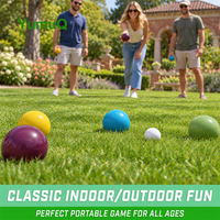 YumuQ – Ensemble de boules de pétanque souples de 90 mm pour l'extérieur, jeu de pelouse, boules de boccia en caoutchouc avec sac de transport pour jardin