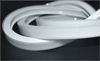 Pas de couvercle inférieur Flexible LED Neon Light Bande de diffusion en caoutchouc de silicone Profil Lumière LED Bande de guidage en silicone Canal de tube LED