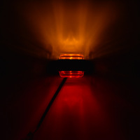 Feu de gabarit latéral carré à LED avec base en caoutchouc, rouge, ambre, blanc, 12V 24V, pour camion, remorque, fourgonnette, caravane, étanche
