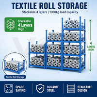 Étagère de stockage logistique en acier robuste avec revêtement en poudre pour ranger les rouleaux de moquette