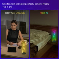 Salle de jeux d'hôtel KTV café bar chambre télécommande décorative atmosphère magique RVB à côté de la lampe de table veilleuse de bureau