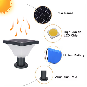 Lámpara Solar de 10W para Exteriores, 300H, para Jardín, Paisaje, Villa, LED, Resistente a la Humedad, de Aluminio, SG-7 Alumin SG-7 Alumin - Product Image 2
