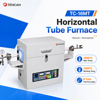 Four tubulaire de laboratoire TENCAN TC-16MT 1600°C, tube électrique 300mm/450mm, zone de chauffage simple en quartz, 4-7KW, précision 1°C