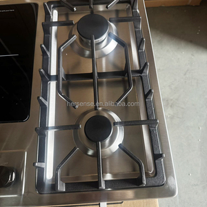 Cocina <span class=keywords><strong>de</strong></span> Acero Inoxidable con 4 Quemadores <span class=keywords><strong>de</strong></span> Gas y 1 Placa Eléctrica, 220V, Multifuncional para Cocina, Hogar y Restaurante - Product Image 4