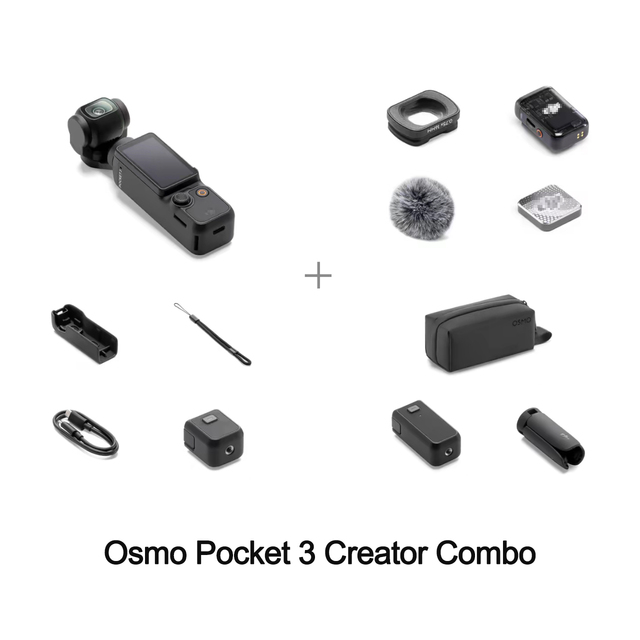 Osmo Pocket 3 / Osmo Pocket 3 Creator Combo 2.0 Inch Pocket PTZ 4K Video Camera Travel Handheld Vlogging Camera