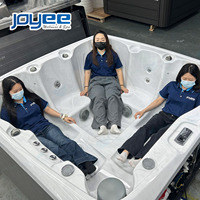 JOYEE Spa de Qualité Européenne à Prix Abordable pour 5 Personnes, Bain à Remous Extérieur OEM avec Gecko, Fabriqué par un Fabricant Moderne
