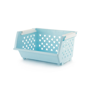 Spot Wholesale Plastic Storage Baskets Colorful Paper Storage Baskets Plastic Shelves Classroom Office File Holder for Home