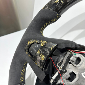 Volant en fibre de carbone doré forgé, best-seller, pour Renault <span class=keywords><strong>CLIO</strong></span> <span class=keywords><strong>4</strong></span> RS Design, pour Renault Sport Racing Wheel - Product Image 4