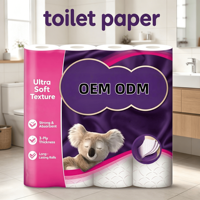 Papier toilette très absorbant en pâte de bois vierge 3 épaisseurs, soluble dans l'eau, sans danger pour les fosses septiques, vente chaude