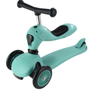 สกู๊ตเตอร์แบบมีแป้นเหยียบสำหรับเด็ก 2-in-1 แบบพับได้สำหรับเด็กอายุ 12 เดือนขึ้นไป สีฟ้า สีแดง สีชมพู - Product Image 1