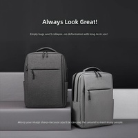 Sac à dos unisexe pour ordinateur portable 16 pouces, grande capacité, en polyester soyeux, avec harnais à coussin d'air réduisant la charge, couleur unie, pour les loisirs