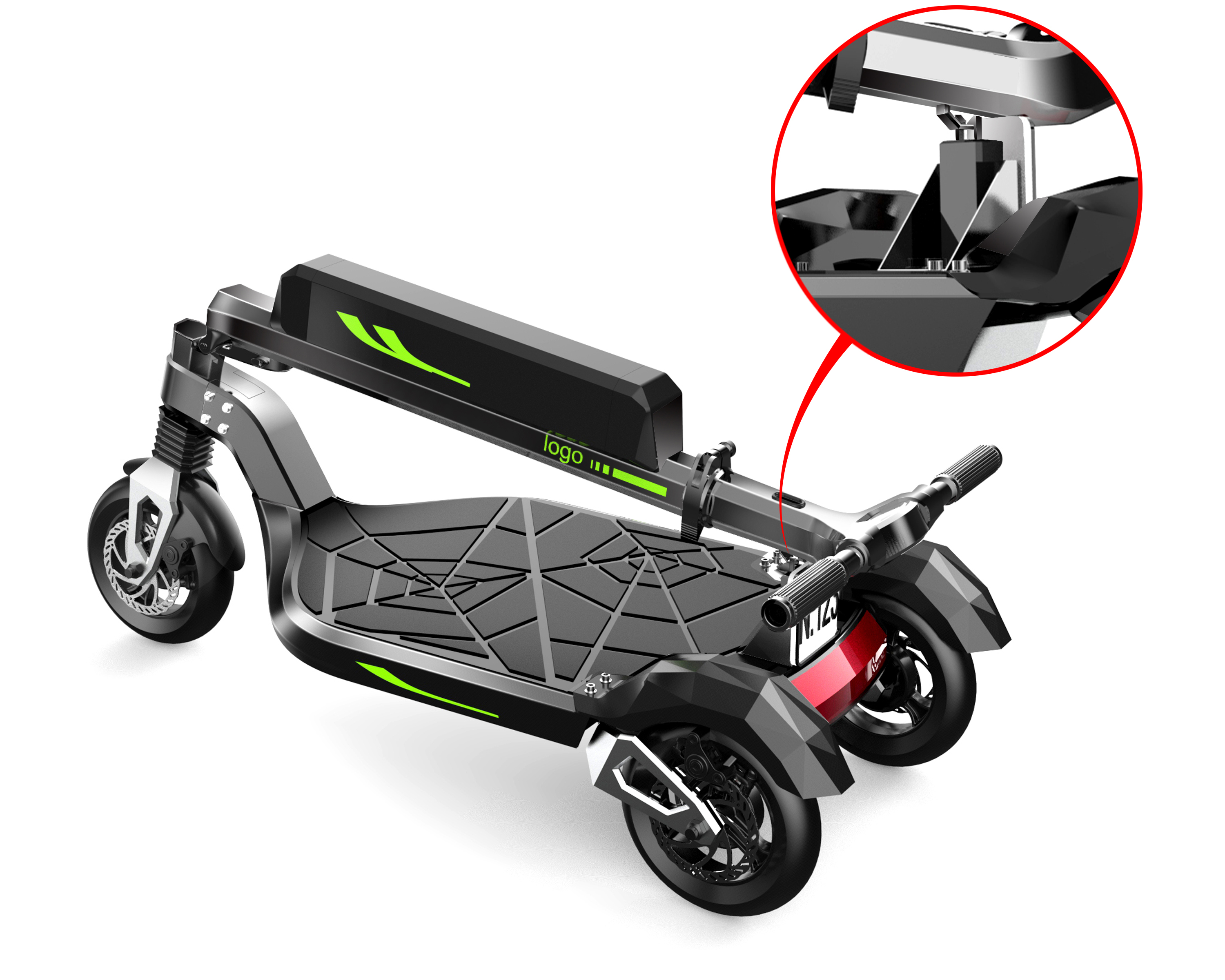 Folding Mechanism Scooters High-Speed, Dual-Motor Rides