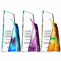 Trophée en cristal breveté original, cérémonie de remise des prix annuelle de l'entreprise, commémoration du personnel exceptionnel, trophées personnalisés