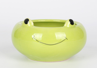 Vente en gros de pots de fleurs d'animaux succulents de dessin animé en porcelaine émaillée pour la décoration de la maison et du jardin