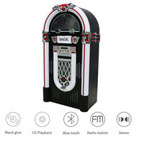 Lecteur CD MP3 Radio FM PLL Bluetooth Phonographe Lecteur de disques vinyle Platine DJ Jukebox rétro