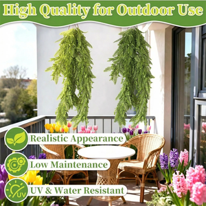 Piante pendenti artificiali finta <span class=keywords><strong>pianta</strong></span> appesa finta edera vite per parete casa stanza artificiale verde fogliame decorazione - Product Image 4