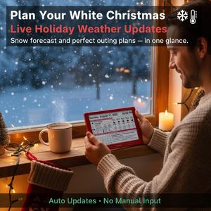 อินเทลีเวีย L2 <span class=keywords><strong>ข</strong></span>อง<span class=keywords><strong>ข</strong></span>วัญคริสต์มาส จอ E-Ink ป้องกันแสงสะท้อน ดีไซน์ถนอมสายตา กรอบพลาสติก ABS ใช้ได้ทั้งตั้งโต๊ะ/ติดผนัง สำหรับบ้าน/สำนักงาน คริสต์มาส - Product Image 3