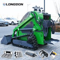 Mini-chargeuse compacte à moteur diesel avec cabine, livraison gratuite, pour jardin et extérieur