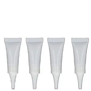 empty 3ML mini white soft Tube, 3G Cream Tube with white lid, 3 ml Cosmetic Sample Plastic Soft tube for eye cream