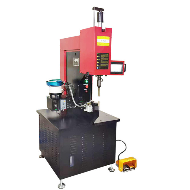 USUN Model : ULYP-618 10 Tons Auto Feeding Hydraulic Nuts Insertion Press Machine with PLC Touch Screen System