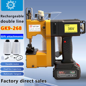 Máquina de Coser <span class=keywords><strong>Industrial</strong></span> Portátil GK9-268 de Doble Línea y Doble Aguja, con Motor a Batería, de Alta Velocidad, Operación Manual, Nueva con Parasol - Product Image 2