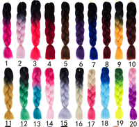 Shangke — extension capillaire synthétique de 24 pouces, matériel de haute qualité, cheveux tressés, ombrés, vente en gros
