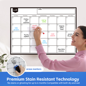 Tái Sử Dụng Hàng Tuần & Hàng Tháng Lịch Trình Kế Hoạch Bảng Thể Loại Silicone Lịch Với Để Làm Danh Sách Cho Văn Phòng & Nhà Sử Dụng Có Thể Tháo Rời - Product Image 2