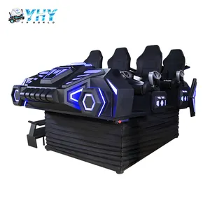 6 Seats Vr Simulator Interactive Teamwork Shooting Game Attraction High Quality Vr 9D Simulator