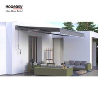 Auvent de porte et de fenêtre Hooeasy imperméable et décoratif, manuel, rétractable, pliable, pare-soleil