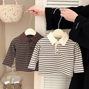 Kaos Bayi Musim Semi Katun Tipis Kaos Anak Serbaguna Lengan Pendek Gaya Korea Kaos Dalaman Bayi - Product Image 1