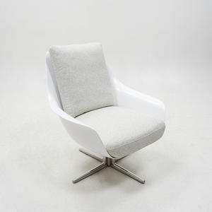 Fauteuil de loisirs individuel de style moderne, fauteuil de bureau pivotant pour salon et balcon, fauteuil lounge individuel marron, couleurs personnalisables - Product Image 2